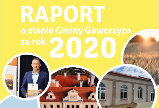 Plakat o raporcie stanu Gminy Gaworzyce na rok 2020