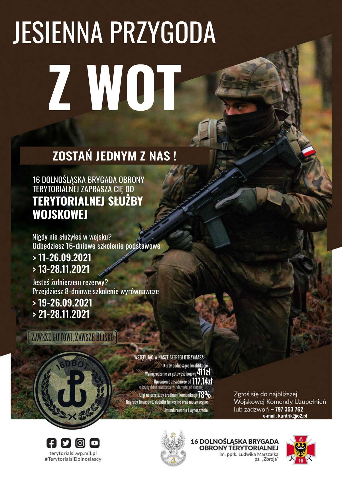Plakat terytorialnej służby wojskowej 