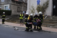 2014-06-25 Ćwiczenia Strażaków w centrum Gaworzyc