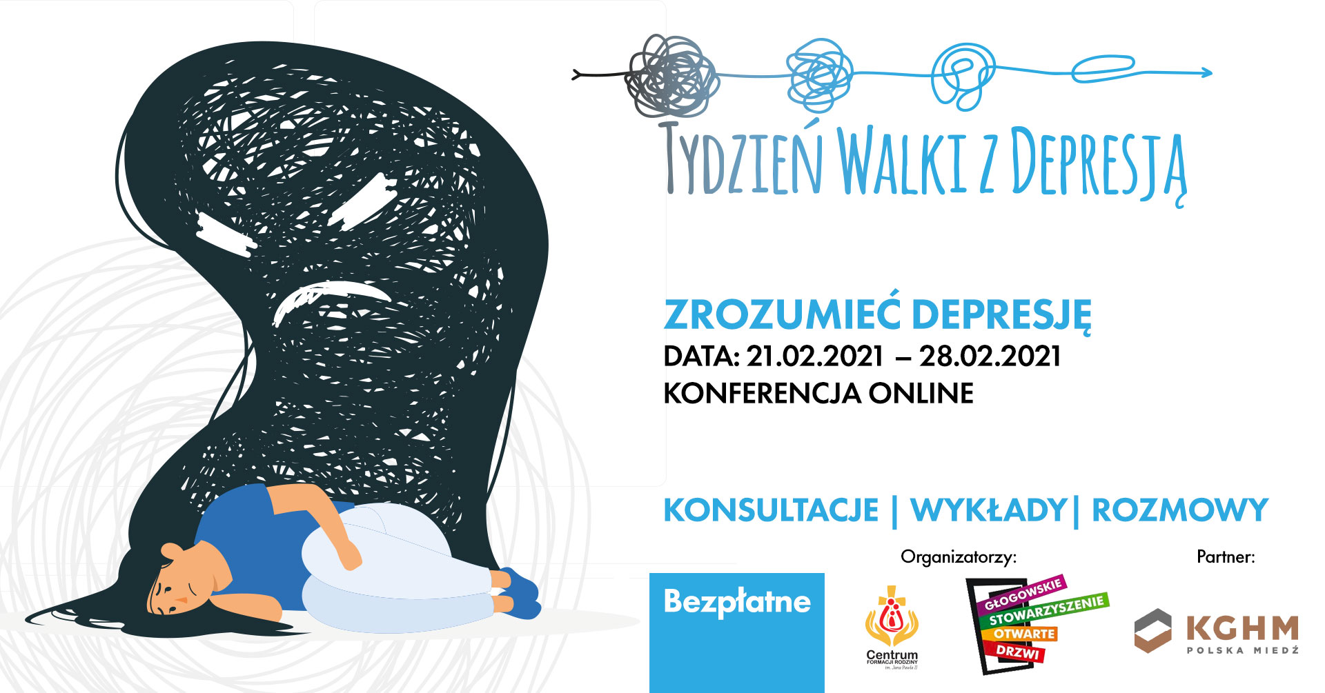 Banner udostępniony przez CFR - Tydzień walki z depresją.